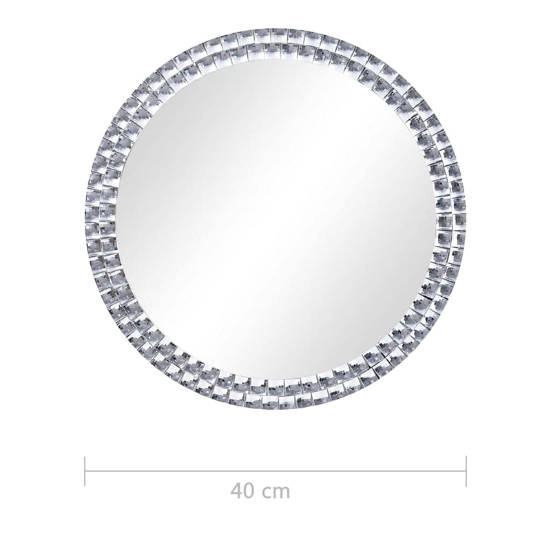 Oglindă de perete, 40 cm, sticlă securizată