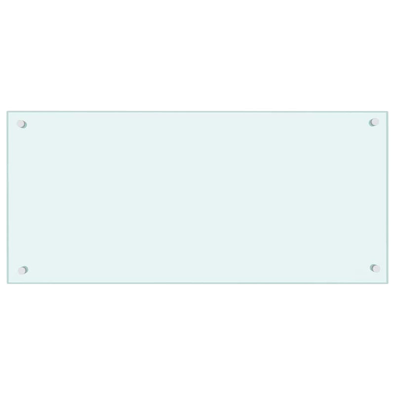 Panou antistropi de bucătărie, culoare lapte, 90x40 cm, sticlă securizată