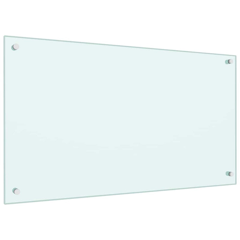 Panou antistropi de bucătărie, culoare lapte, 90x50 cm, sticlă securizată