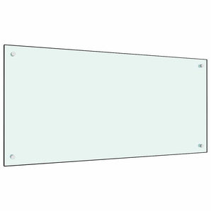 Panou antistropi de bucătărie, culoare lapte, 100x50 cm sticlă securizată