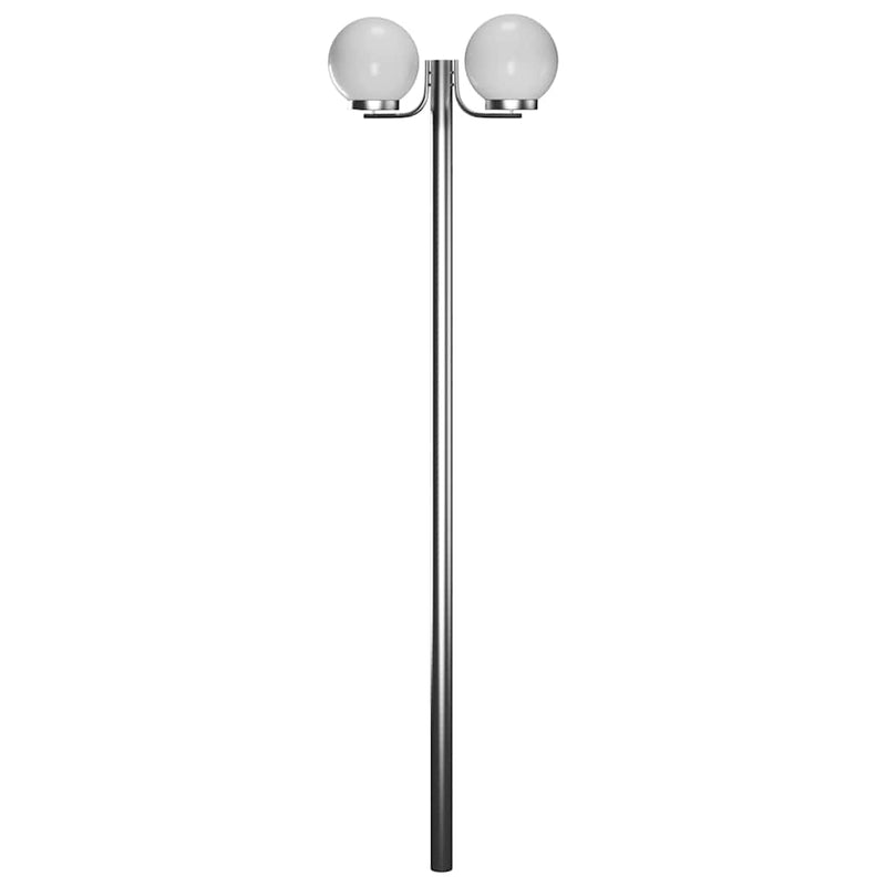 Lampă de grădină cu stâlp, 2 lămpi, 220 cm