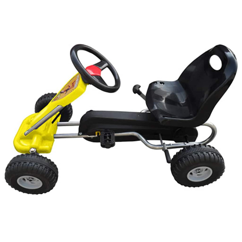 Kart cu pedale Go Kart, galben