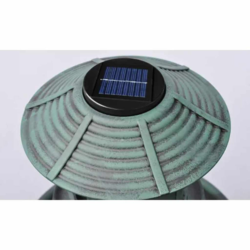 Fântână/hrănitor pentru păsări cu lumină solară