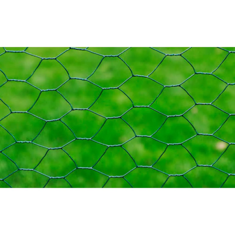 Gard de plasă, verde închis, 1 x 25 m, oțel, hexagon