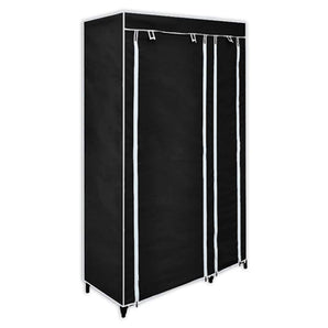 Dulap de haine pliabil, negru, 110 x 45 x 175 cm