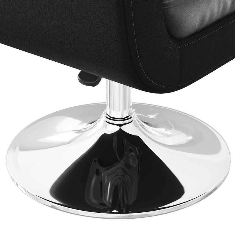 Scaune de bar, 2 buc., piele artificială, negru