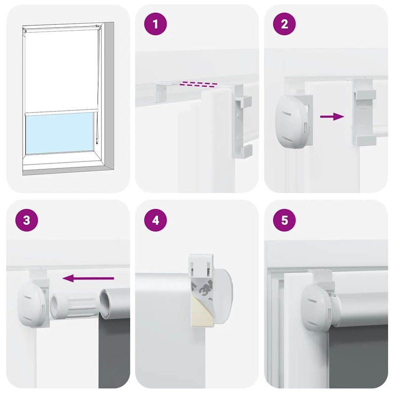Jaluzea opacă 124,4x175 cm, lățime material 120 cm, alb
