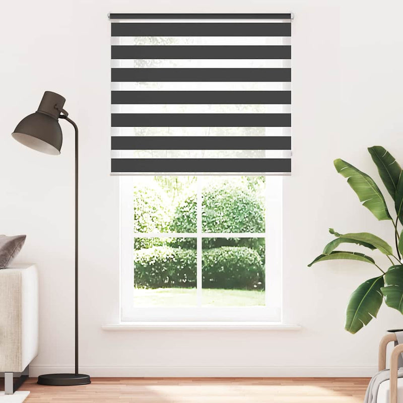 Jaluzea Zebră 120,9x230 cm Lățime material 116,7 cm negru