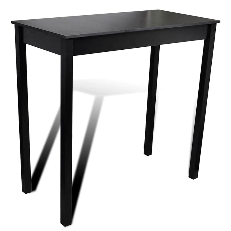 Masă de bar cu 2 scaune de bar negre