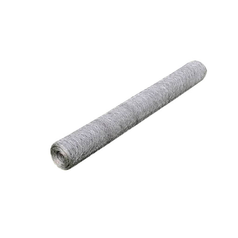 Plasă de sârmă găini, argintiu, 25 x 0,5 m, oțel galvanizat