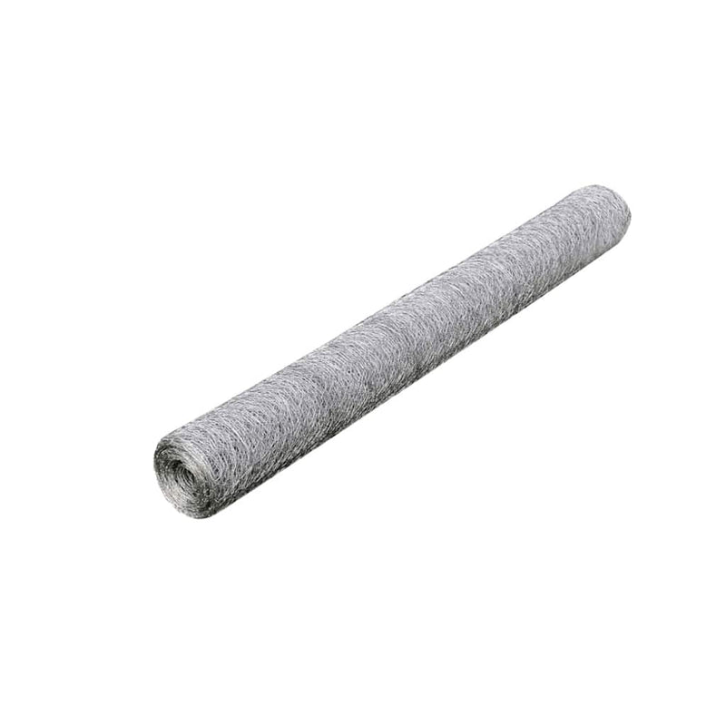 Plasă de sârmă găini, argintiu, 25 x 0,75 m, oțel galvanizat