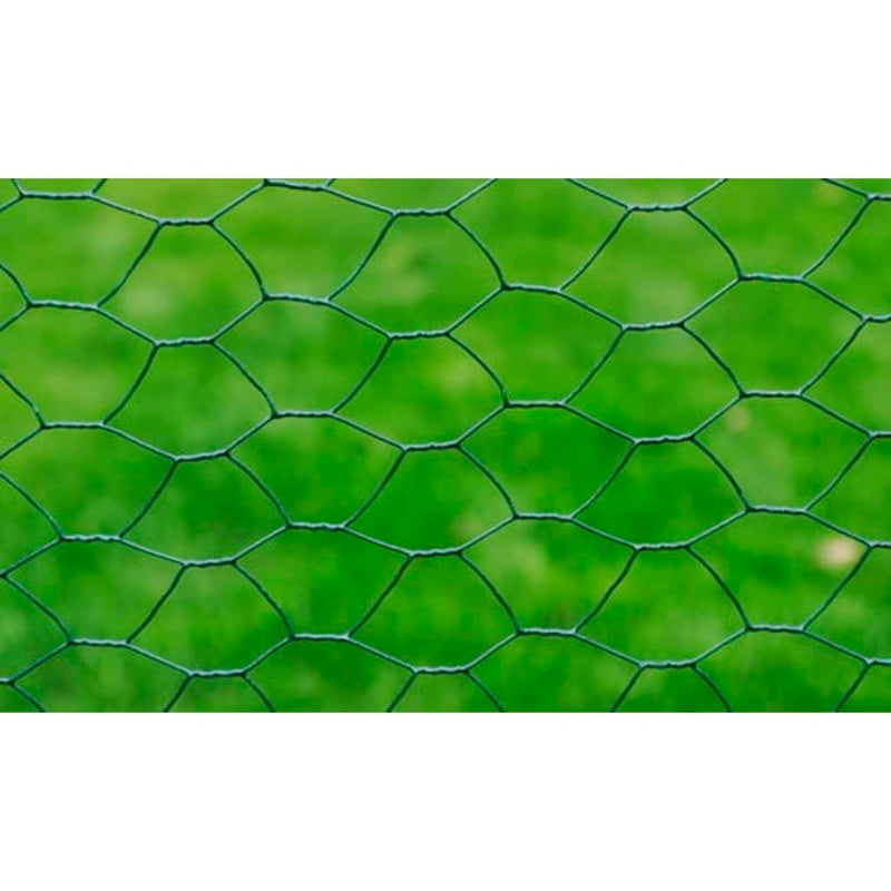 Plasă de sârmă găini, verde, 25 x 0,75 m, cu înveliș PVC
