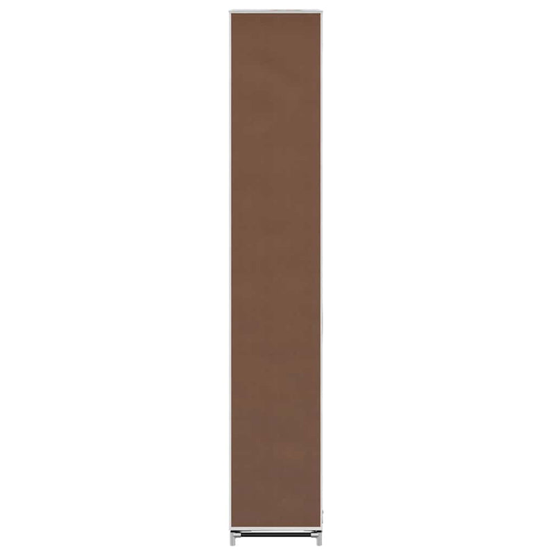 Dulap pantofi material textil, cu capac, maro, 57x29x162 cm