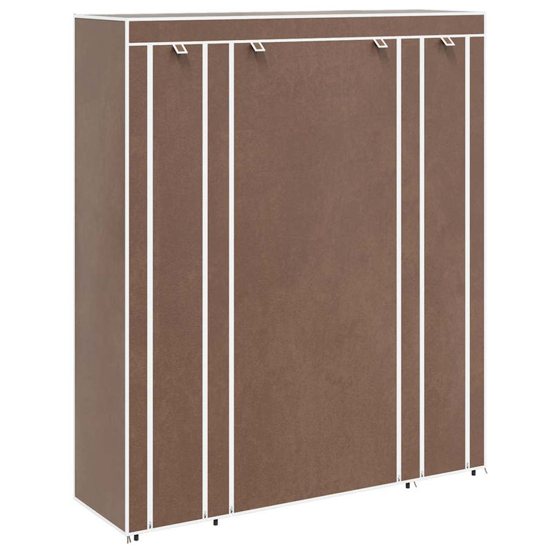 Dulap material textil compartimente și tije 45x150x176 cm maro