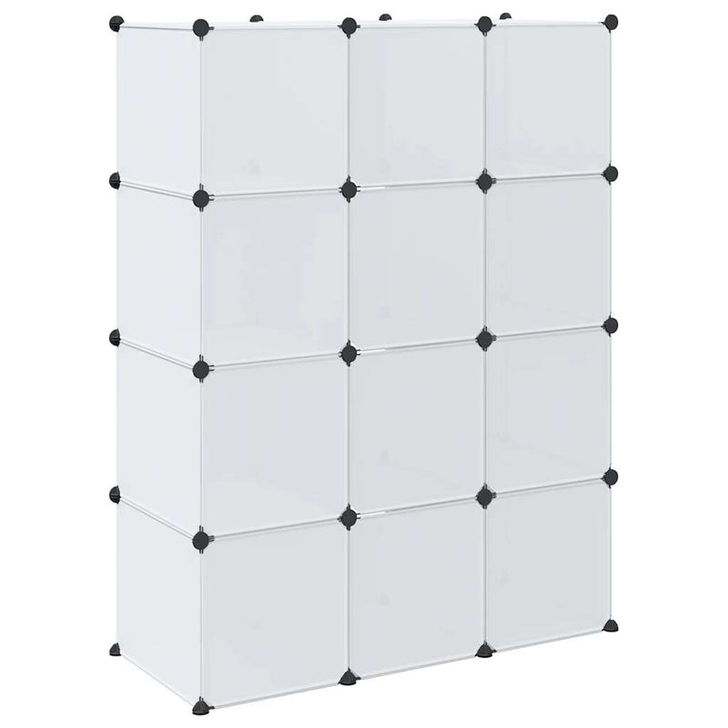 Dulap modular cu 9 compartimente, 109x36,5x143 cm, alb