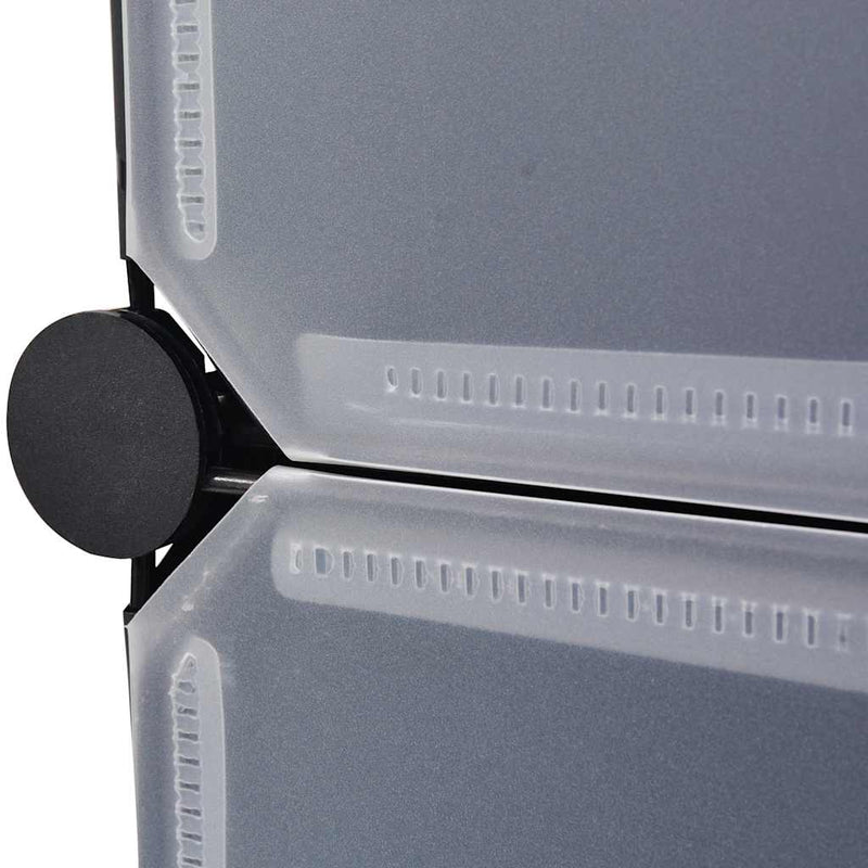 Dulap modular 14 compartimente alb și negru 37 x 146 x 180,5 cm