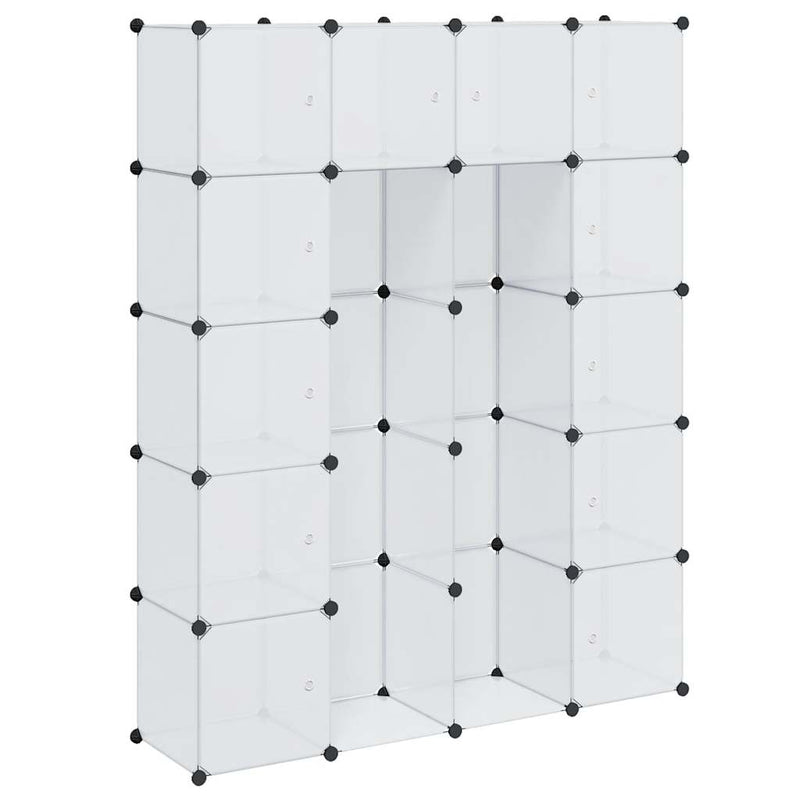 Dulap modular cu 14 compartimente alb 37 x 146 x 180,5 cm