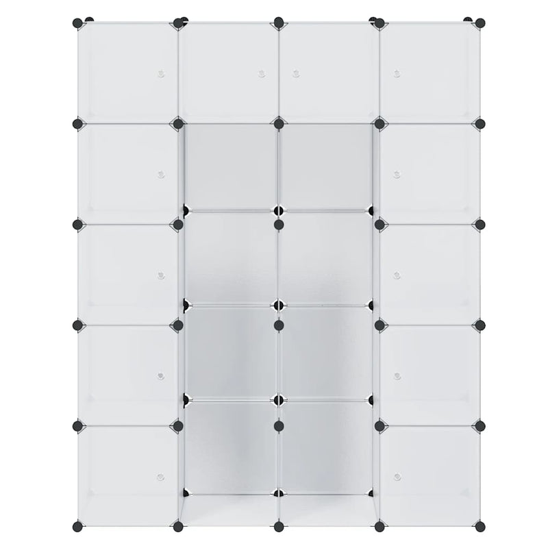 Dulap modular cu 14 compartimente alb 37 x 146 x 180,5 cm