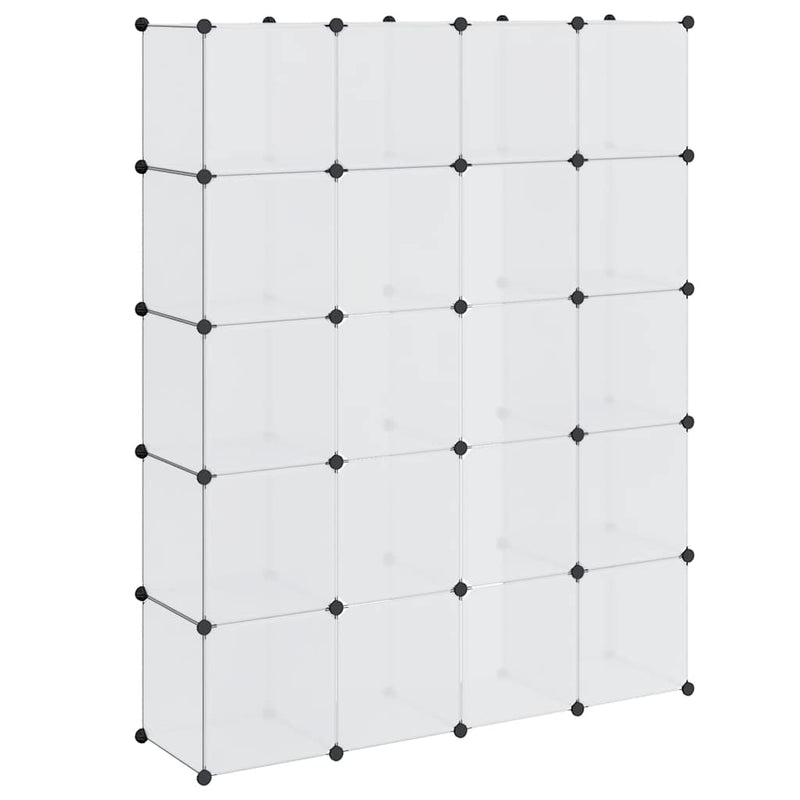 Dulap modular cu 14 compartimente alb 37 x 146 x 180,5 cm