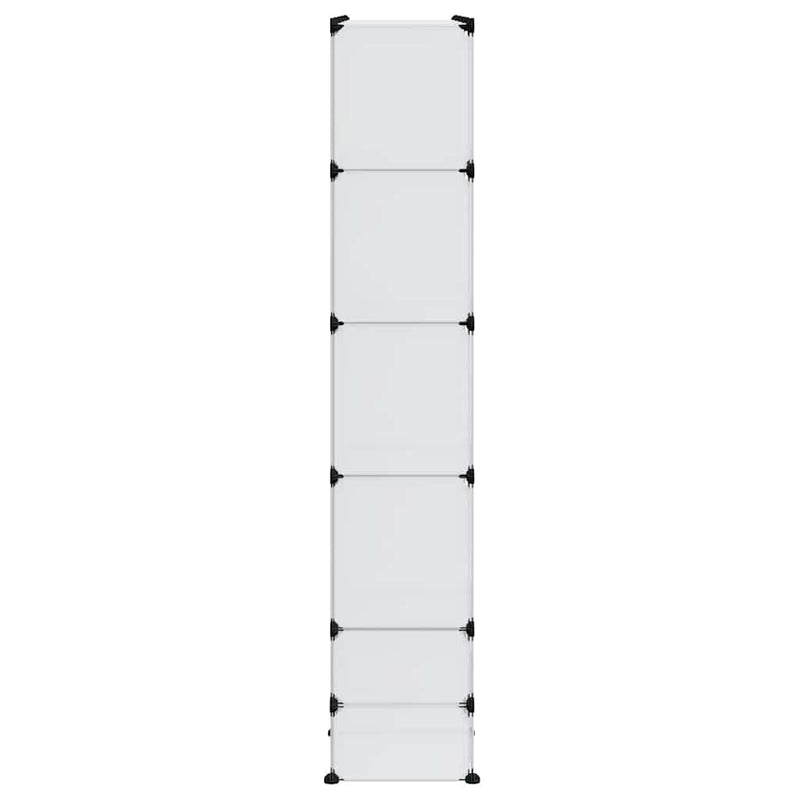 Dulap modular cu 18 compartimente alb 37 x 146 x 180,5 cm