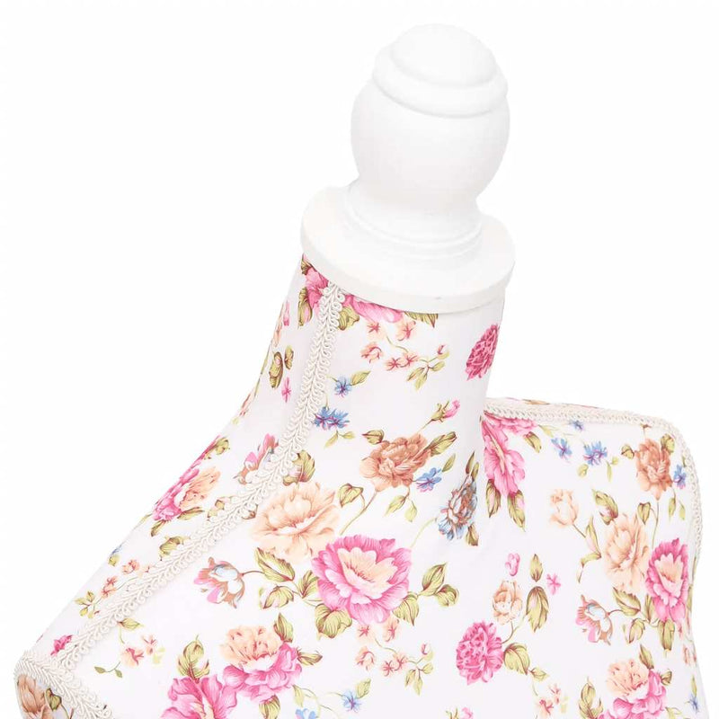 Bust pentru dame, manechin, alb cu trandafiri, bumbac