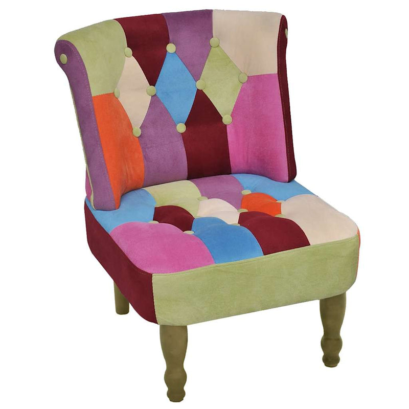 Fotolii franțuzești, 2 buc., model mozaic, material textil
