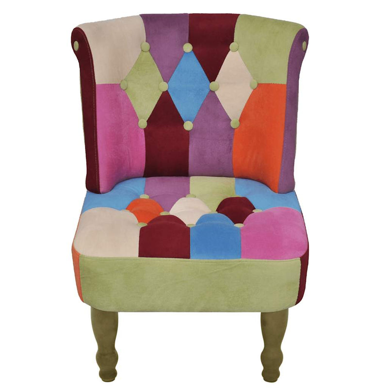 Fotolii franțuzești, 2 buc., model mozaic, material textil
