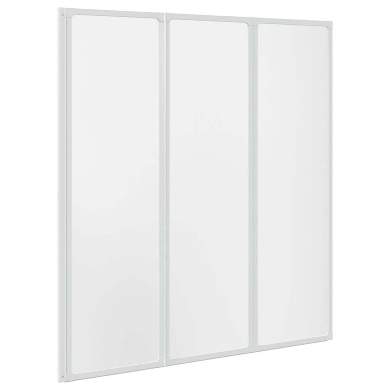 Paravan cadă duș, 141x132 cm, 3 panouri, pliabil