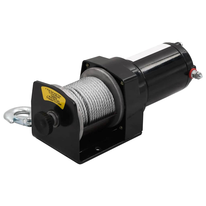 Vinci electric 12 V/1360 kg cu placă de montaj a scripetelui