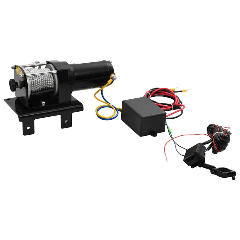 Vinci electric 12 V/1360 kg cu placă de montaj a scripetelui