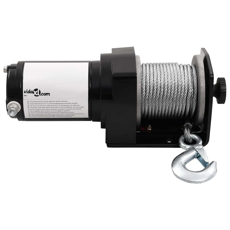 Vinci electric 12 V/1360 kg cu placă de montaj a scripetelui