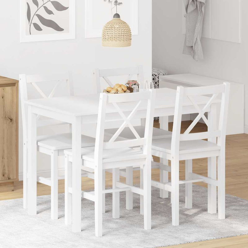 Set mobilier de bucătărie, 5 piese, alb