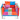 Fotoliu cub, picioare cromate, model Patchwork, material textil