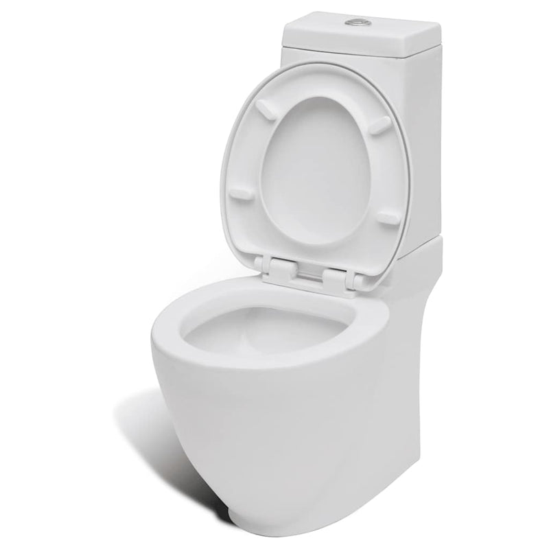Set de toaletă & bideu, alb, ceramică