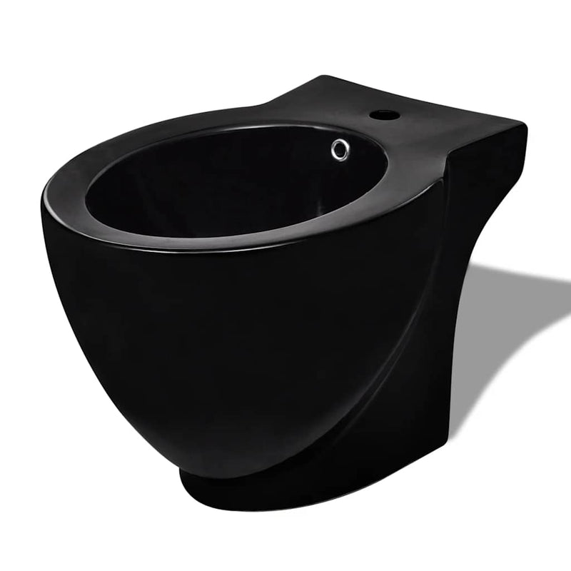 Set de toaletă & bideu, negru, ceramică
