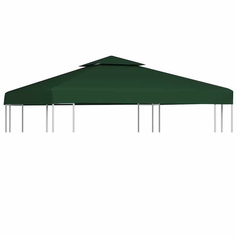 Copertină rezervă acoperiș pavililion, verde, 3x3 m, 310 g/m²