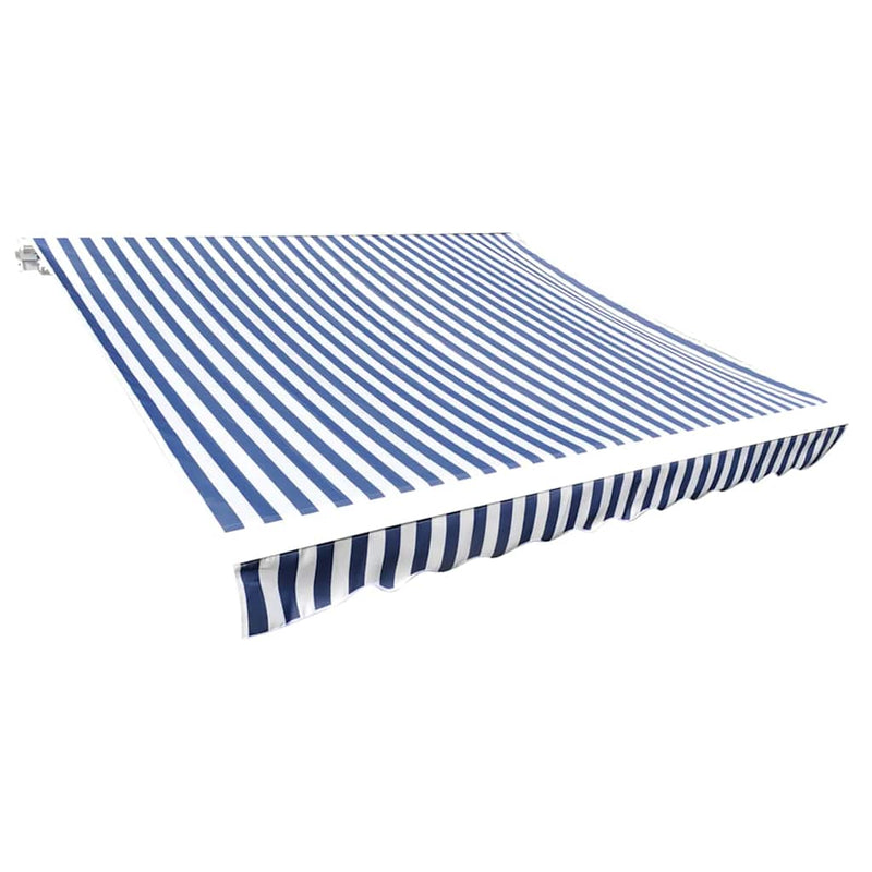 Pânză de rezervă copertină, albastru și alb, 400x300 cm, poliester