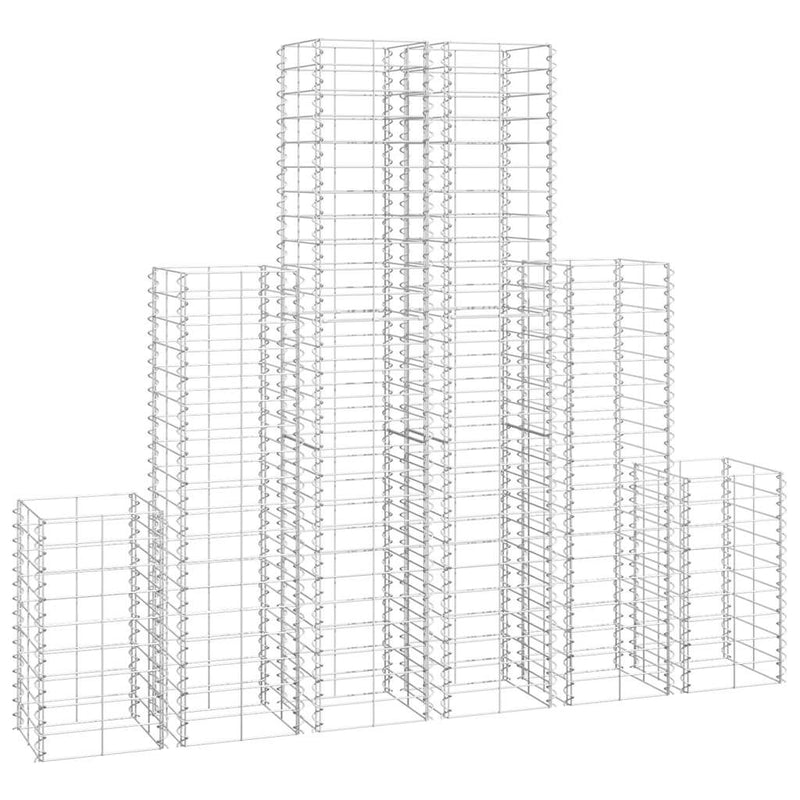 Set gabioane, 6 buc., sârmă galvanizată
