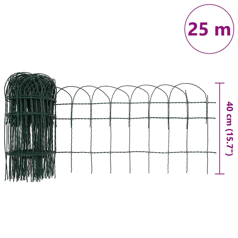 Gard delimitare grădină fier vopsit electrostatic 25 x 0,4 m