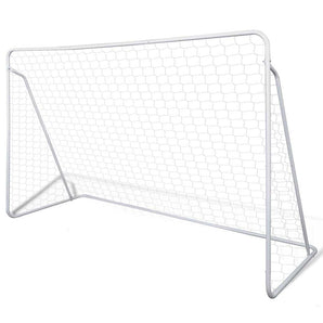Set poartă de fotbal, 240x90x150 cm, plasă și oțel calitativ