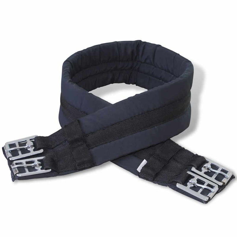 Set echitație 5-in-1 cu șa 44,5 cm din piele naturală, negru