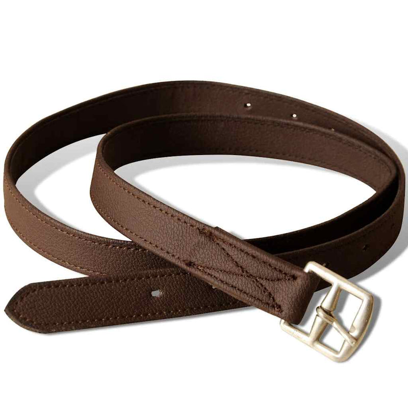 Set echitație cu șa 40,6 cm din piele naturală, Maro