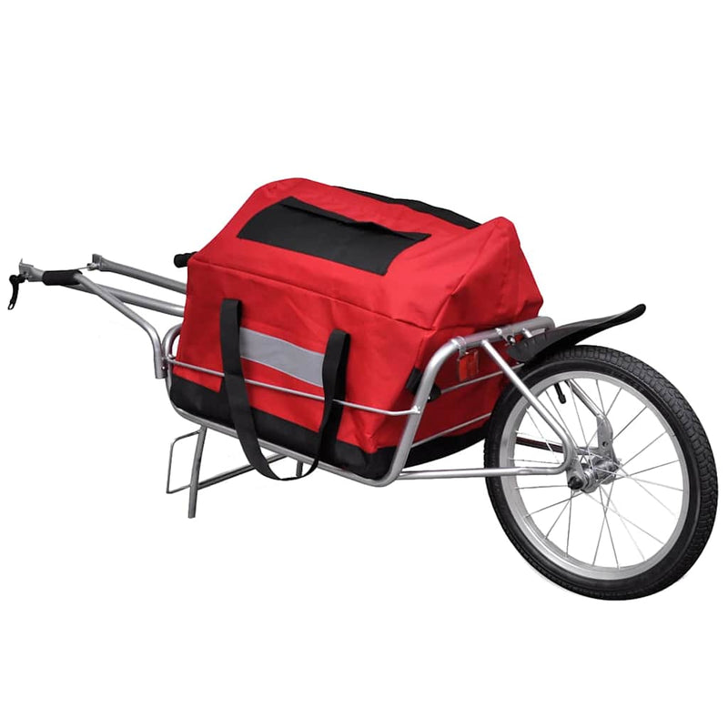 Remorcă cargo de bicicletă, cu o roată și geantă de depozitare