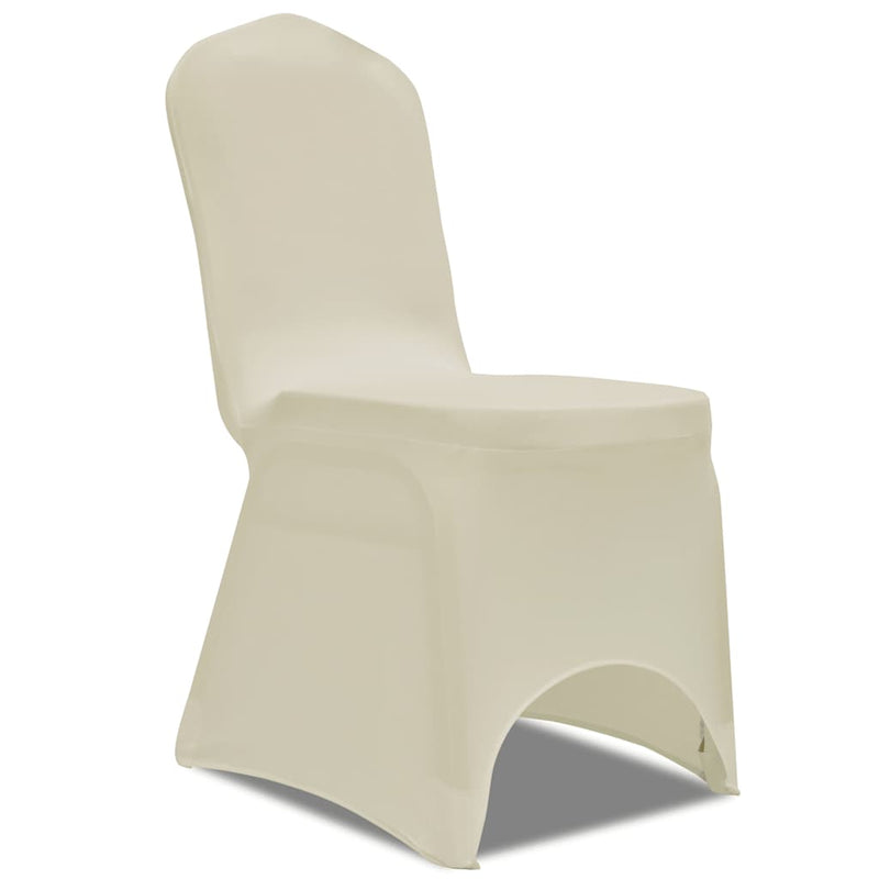 Husă de scaun elastică, 6 buc., crem