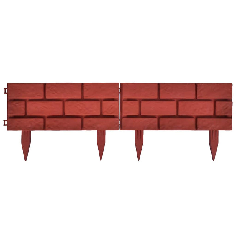Separator de gazon cu design cărămidă, 11 buc.