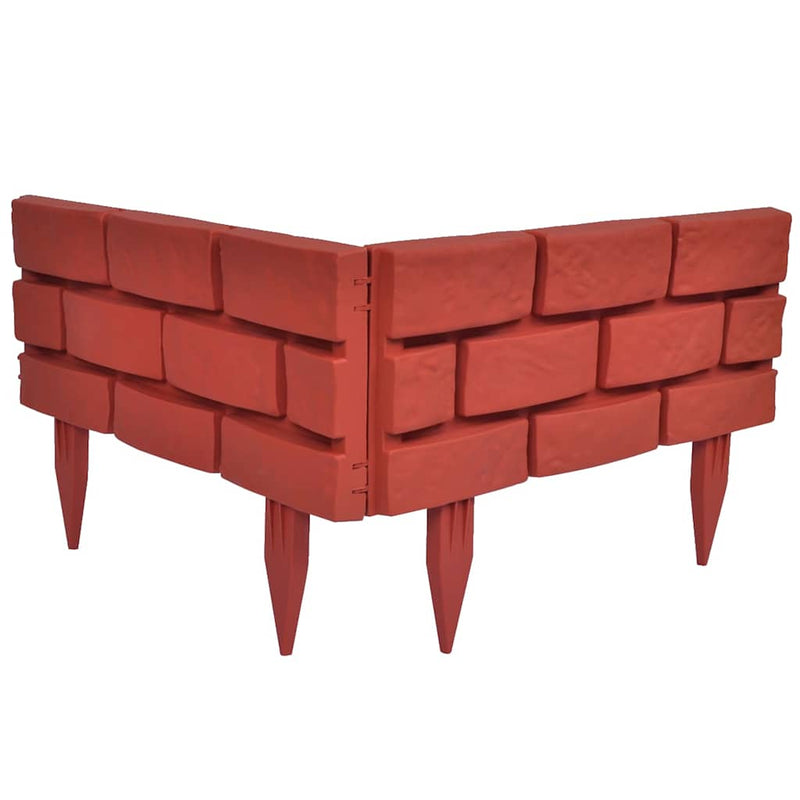 Separator de gazon cu design cărămidă, 11 buc.