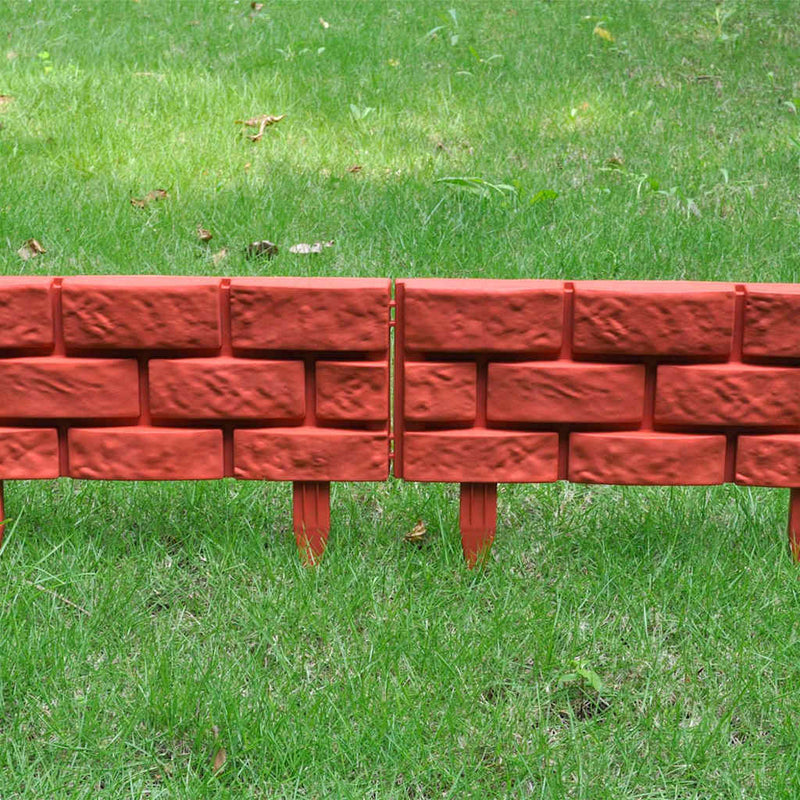 Separator de gazon cu design cărămidă, 11 buc.