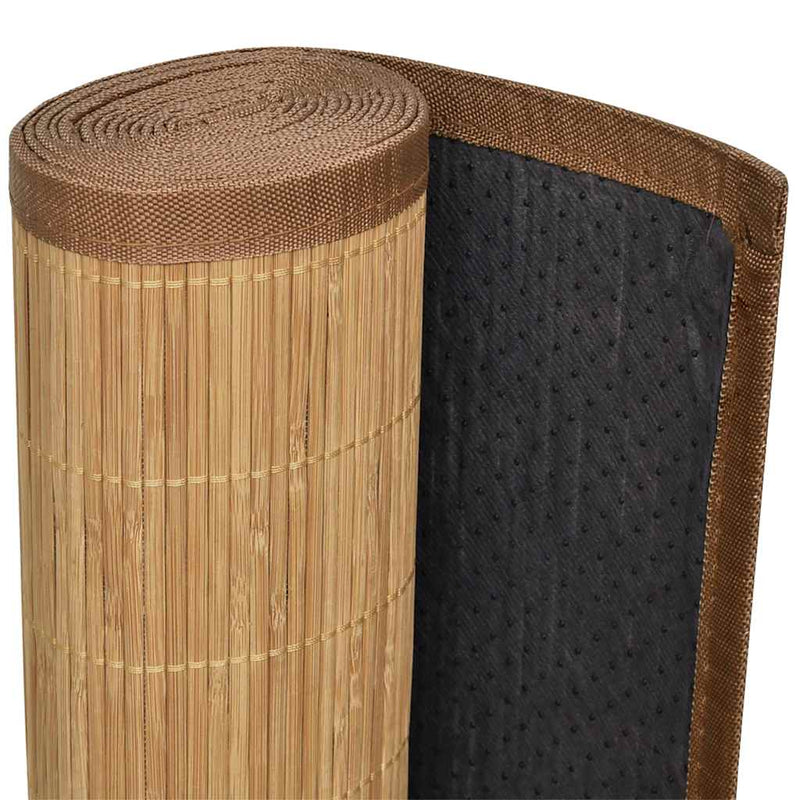Covor dreptunghiular din bambus natural, 80 x 300 cm