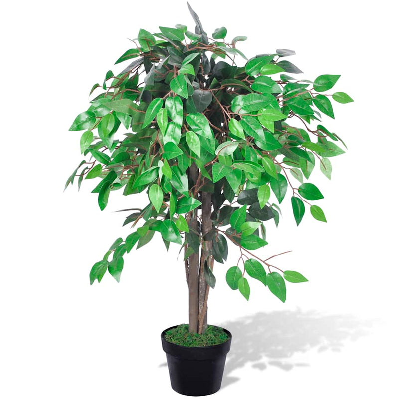 Planta artificială, arbore de ficus, cu ghiveci, 90 cm