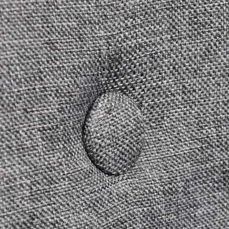 Scaune bucătărie 6 buc, gri deschis, textil & lemn stejar masiv